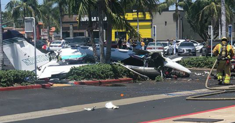 avioneta estrellada en santa ana california