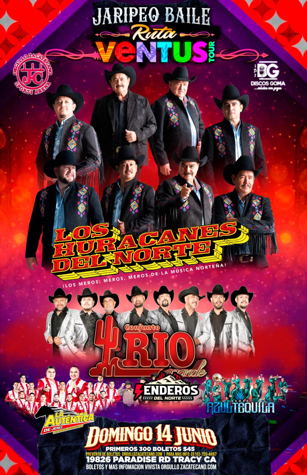 Los uracanes urgullo zacatecano tracy junio 14 2026